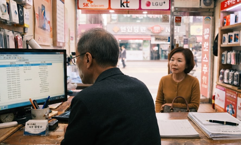 이름 / 연락처 / 개통일 / 요금제